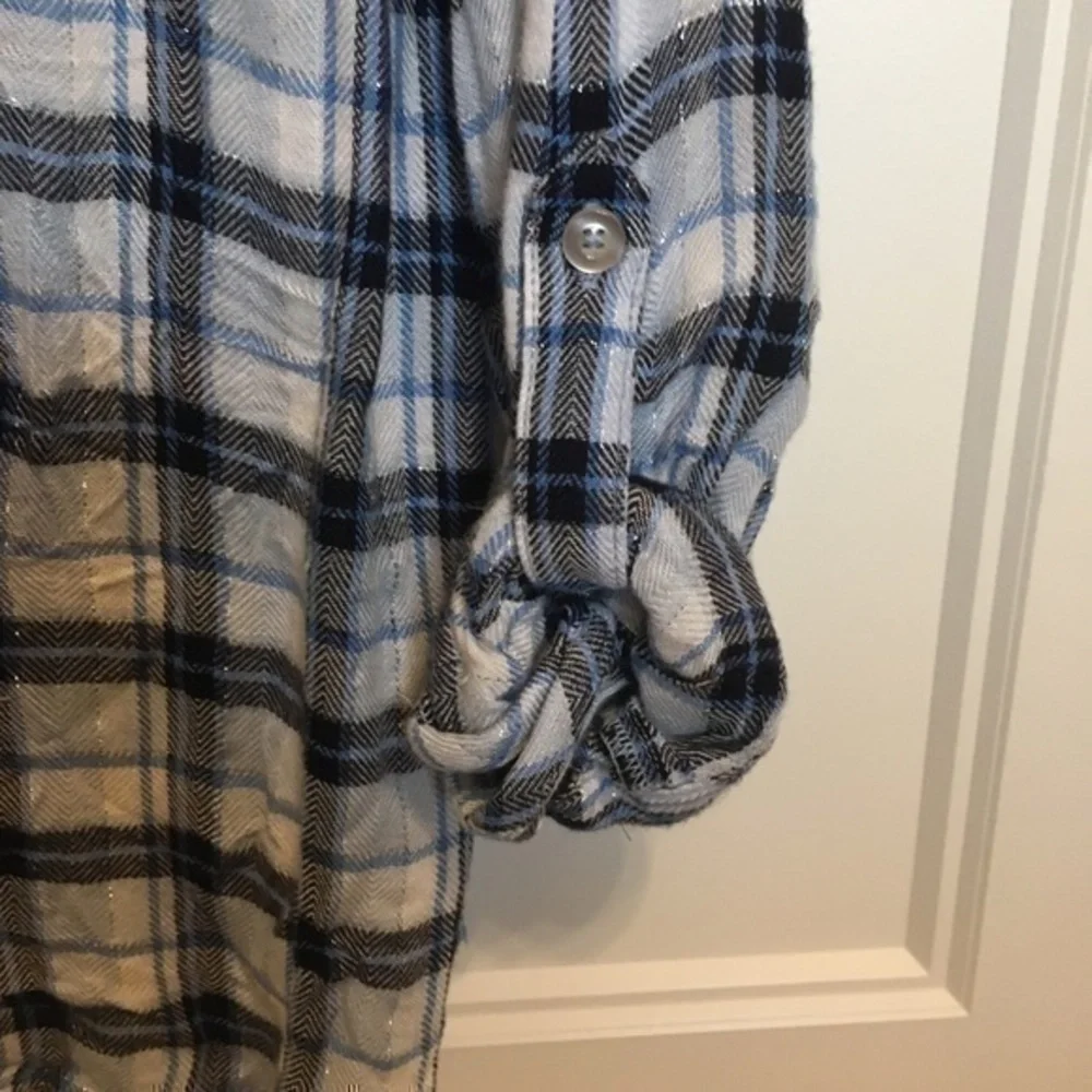 Justice Girls size 10 sparkly  flannel